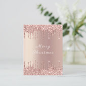 Rose Gold Blush Glitzer Sparkone Tropfen - Weihnac (Stehend Vorderseite)