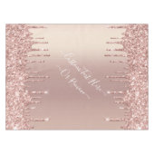 Rose Gold Blush Glitzer Tablett - Benutzerdefinier Tischdecke (Vorderseite (Horizontal))