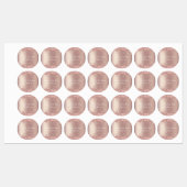 Rose Gold Blush Glitzer Tropfen Benutzerdefinierte Etiketten (Blatt)