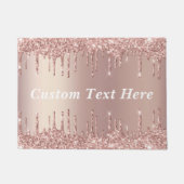 Rose Gold Blush Glitzer Tropfen Doormat Benutzerde Fußmatte (Vorderseite)