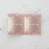 Rose Gold Blush Glitzer Tropfen Hochzeit Einladung (Innenseite)