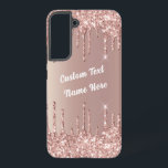 Rose Gold Blush Glitzer Tropfen Ihr Textname Samsung Galaxy Hülle<br><div class="desc">Rose Gold Blush Glitzer Sparkle Tropfen Custom Text Pink Modern - Fügen Sie Ihren einzigartigen Text / Name oder entfernen Text - Make Your Special Gift - Neu vergrössern und verschieben oder entfernen und hinzufügen / Elemente mit Anpassungstool. Design von MIGNED. Bitte schauen Sie sich meine anderen Projekte an. Sie...</div>