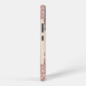 Rose Gold Blush Glitzer Tropfen Ihr Textname Samsung Galaxy Hülle (Rechte Seite)