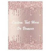 Rose Gold Blush Glitzer Tropfen Ihr Texttablett Tischdecke (Vorderseite)