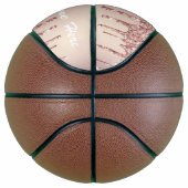 Rose Gold Blush Glitzer Tropfen Textname Basketbal Basketball (Rechts)