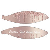 Rose Gold Blush Glitzer Tropfen Textname Basketbal Basketball (Panele)