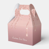 Rose Gold Blush Glitzern Ihr Textfeld Name Gefälli Geschenkschachtel (Vorderseite)