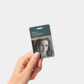 Rose GOLD BLUSH GREEN EMPLOYEE FOTO BAR CODE NAME Ausweis (Handheld)