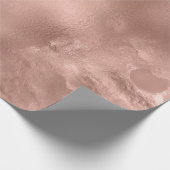 Rose Gold Blush Hautpulver Glass geschmolzen Geschenkpapier (Ecke)