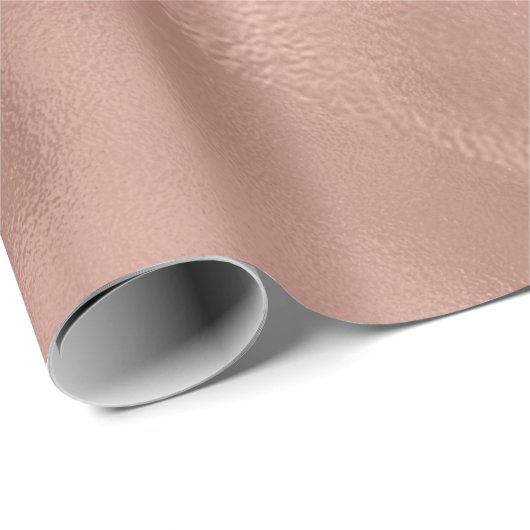 Rose Gold Blush Hautpulver Glass geschmolzen Geschenkpapier (Rolleneckpunkt)