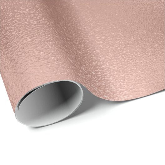 Rose Gold Blush Hautpulver Minimaler Glass Geschenkpapier (Rolleneckpunkt)