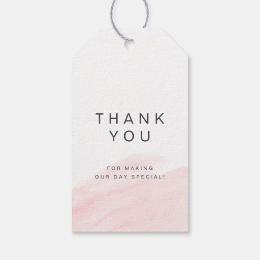 Rose Gold Blush immer und für immer Script Hochzei Geschenkanhänger (Rückseite)