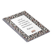 Rose Gold Blush Leopard Print Motivierend Kostenvo Notizblock (Rechte Seite)