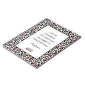Rose Gold Blush Leopard Print Motivierend Kostenvo Notizblock (Linke Seite)