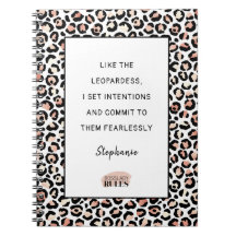 Rose Gold Blush Leopard Print Motivierend Kostenvo