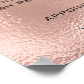 Rose Gold Blush Makeup Augen Lashes Preise Glas Poster (Ecke)