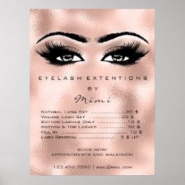 Rose Gold Blush Makeup Augen Lashes Preise Glas Poster