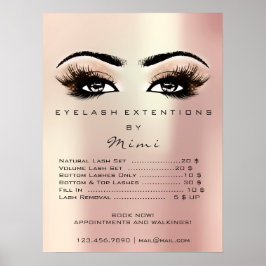 Rose Gold Blush Makeup Augen Lashes Preise Poster