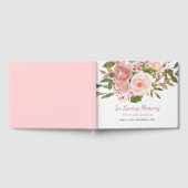 Rose Gold Blush Memorial Announcservice Gästebuch (Voll)