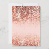 Rose Gold Blush Mermaid Glitzer Ombre Quinceañera Einladung (Rückseite)