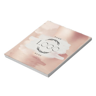 Rose Gold Blush Modern Feminine Kleinunternehmen Notizblock