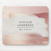 Rose Gold Blush Modern Feminine Small Business Mousepad (Vorne)