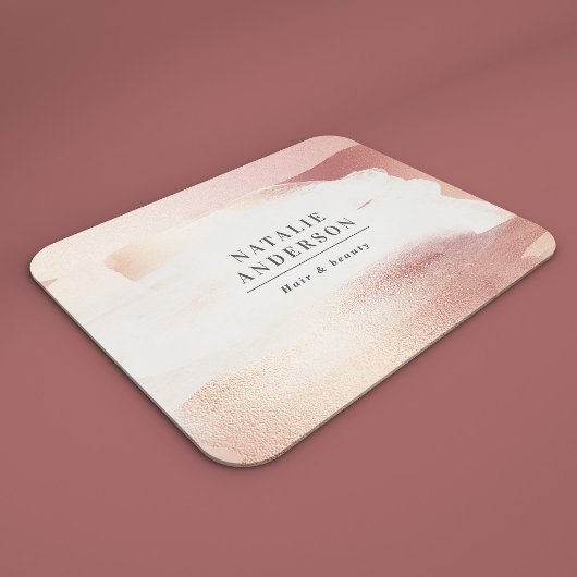 Rose Gold Blush Modern Feminine Small Business Mousepad