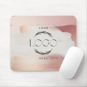Rose Gold Blush Moderne Feminine Kleingeschäft Mousepad (Mit Mouse)