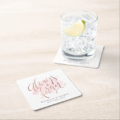 Rose Gold Blush Moderne immer und für immer Drehbu Rechteckiger Pappuntersetzer (Vor Ort)