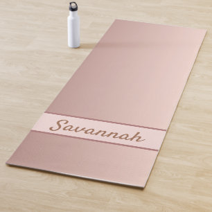 Rose gold blush name modern elegant yogamatte