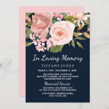 Rose Gold Blush Navy-Gedenkfeier