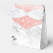 Rose Gold Blush Ombre Glitzer auf Trendy Marble Geschenkschachtel (Vorderseite)
