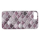 Rose Gold Blush Ombre Glitzer Mermaid Scales Case-Mate iPhone Hülle (Rückseite (Horizontal))