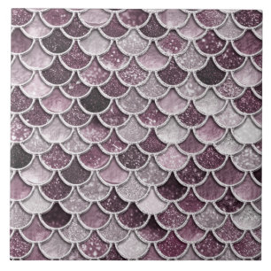 Rose Gold Blush Ombre Glitzer Mermaid Scales Fliese
