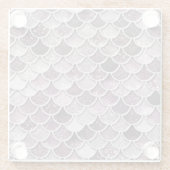 Rose Gold Blush Ombre Glitzer Mermaid Scales Glasuntersetzer (Rückseite)