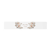 Rose Gold Blush Pink 3D Roses Your Names Wedding Einladungsbanderole (Flach)