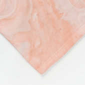 Rose Gold Blush Pink Agate Geode Glitzer Fleecedecke (Ecke)