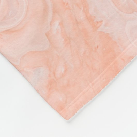 Rose Gold Blush Pink Agate Geode Glitzer Fleecedecke (Ecke)