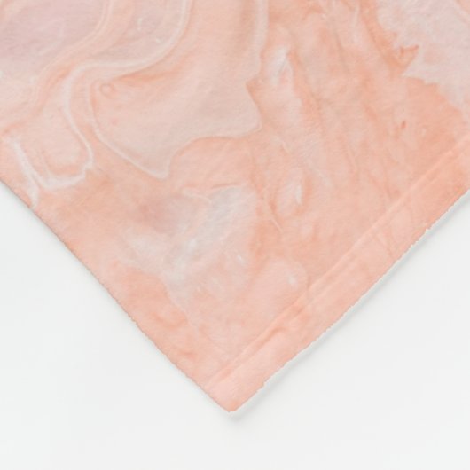 Rose Gold Blush Pink Agate Geode Glitzer Monogram Fleecedecke (Ecke)