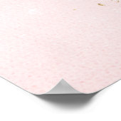 Rose Gold Blush Pink Botanisches Unplugged Poster (Ecke)
