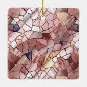 Rose Gold Blush Pink Confetti Keramikornament (Rückseite)