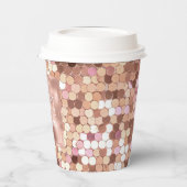 Rose Gold Blush Pink Confetti Pappbecher (Links)