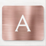 Rose Gold Blush Pink Foil Monogram Name Mousepad<br><div class="desc">Rosa Rosa - Rose Gold Imitate gebürstetes Metall Edelstahl Monogramm Name Monogram Mousepad. Dieses mit Monogramm Mousepad kann auf Ihren Vornamen und Erstnamen angepasst werden und eignet sich perfekt für die Schule oder das Büro und macht ein tolles Weihnachts- oder Geburtstagsgeschenk.</div>