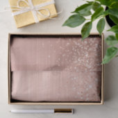 Rose Gold Blush Pink Glam Glitzer Seidenpapier (Geschenk)