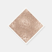 Rose Gold Blush Pink Glam Sparkle Crackle Party Serviette (Ecke)
