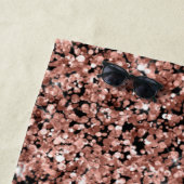 Rose Gold Blush Pink Glitzer Glam Monogram Name Strandtuch (Beispiel)