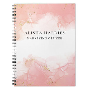 Rose Gold Blush Pink Glitzer Notizbuch Notizblock