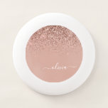 Rose Gold Blush Pink Glitzer Script Monogram Girl Wham-O Frisbee<br><div class="desc">Rose Gold - Blush Pink Sparkle Glitzer Script Monogram Name Frisbee. Dies macht den perfekten Abschluss,  Geburtstag,  Hochzeit,  Brautparty,  Jubiläum,  Babydusche oder Junggeselinnen-Abschied Geschenk für jemanden,  die Lieben glamourösen Luxus und schicke Stile.</div>