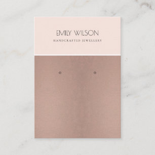 ROSE GOLD BLUSH PINK KUPFER OHRRING DISPLAY VISITENKARTE