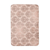 Rose Gold Blush Pink Modernes Glam Damask Badematte (Vorderseite Vertikal)